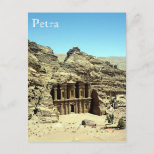 monastery petra ancient postcard