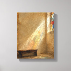 Monastery Sunbeam – Textured Interior Art Canvas Print