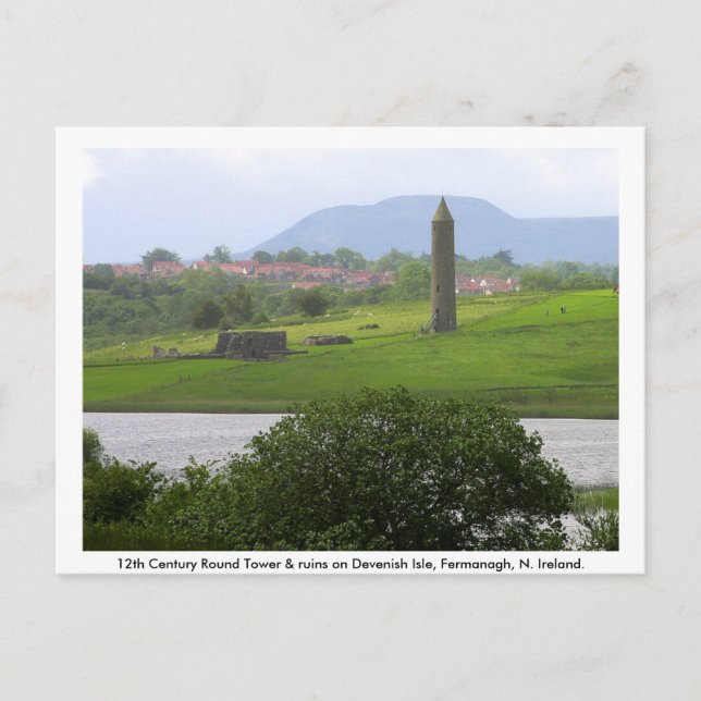 Monastic Tower & Ruins, Devenish Island Postcard (Front)