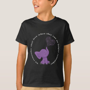 Monat I End Purple Bow Elephant 3 T-Shirt