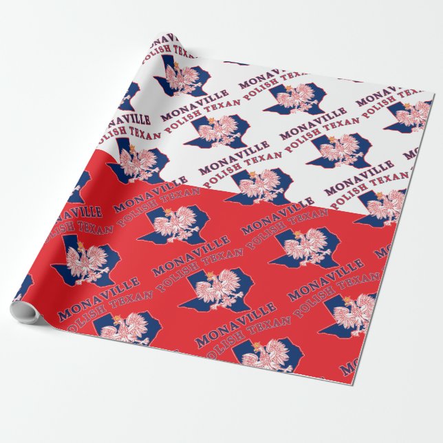 Monaville Polish Texan Wrapping Paper (Unrolled)