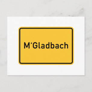 Monchengladbach, Germany Road Sign Postcard