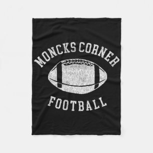 Moncks Corner Football Distressed Vintage 80's Thr Fleece Blanket