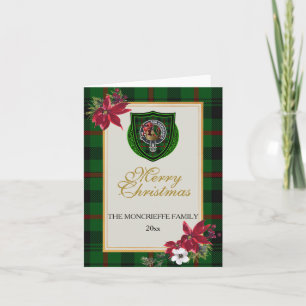 Moncrieffe Scottish Clan Tartan & Crest Card