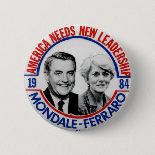 Mondale-Ferraro jugate - Button