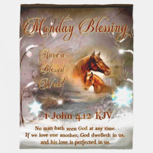 MONDAY BLESSING FLEECE BLANKET