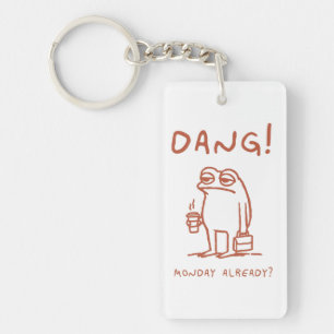 Monday Blues Frog Key Ring