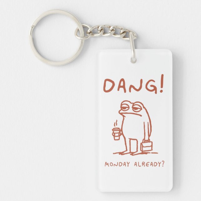 Monday Blues Frog Key Ring (Front)