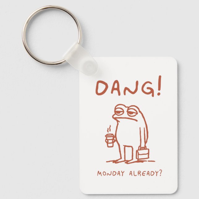 Monday Blues Frog Key Ring (Front)