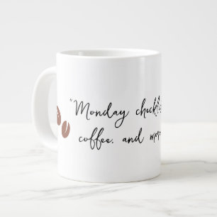 "Monday Checklist" Large Coffee Mug