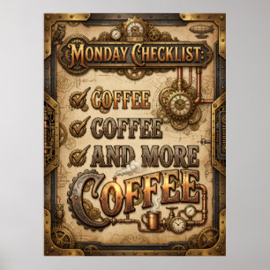monday checklist poster