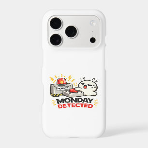 Monday Detected - Funny Cute Tired Character Alarm