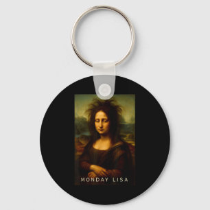 Monday Lisa Disheveled Clic Art Parody Week Start Key Ring