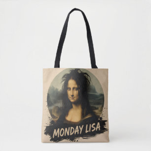 Monday Lisa Funny Renaissance Art Tote Bag