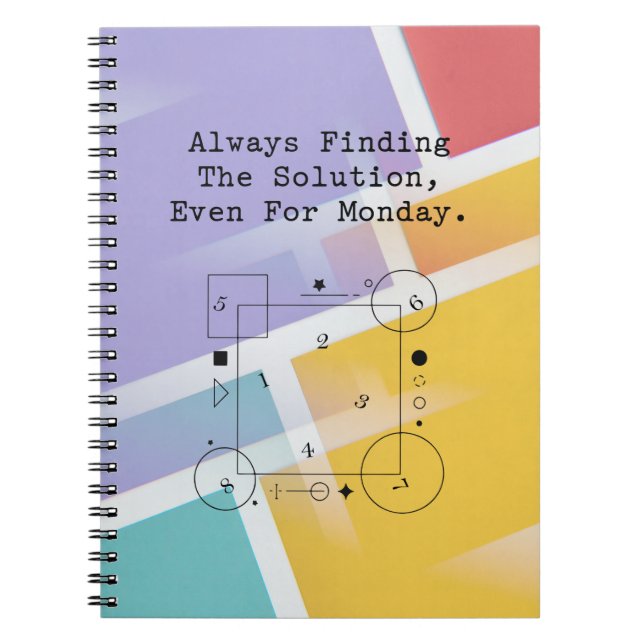 Monday Math Solutions | Problem Solver Spirit Notebook (Front)