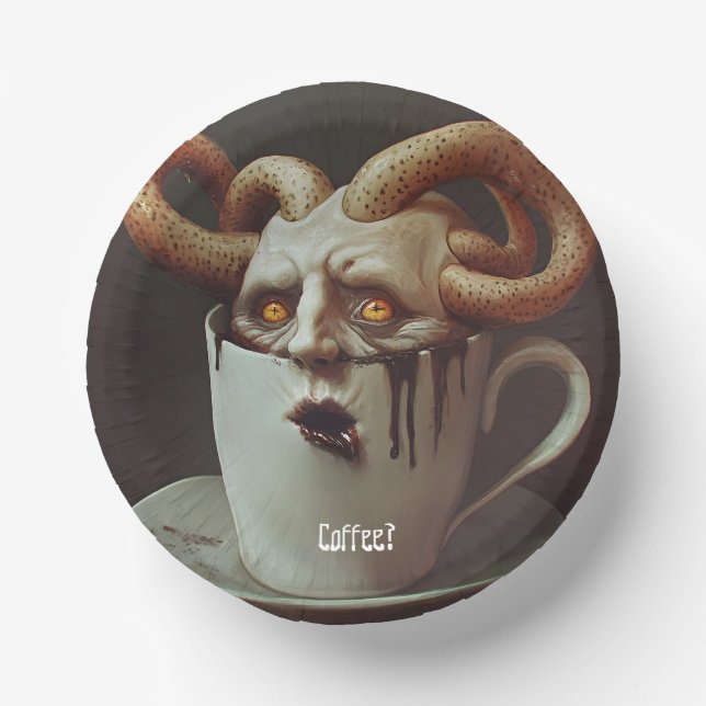 Monday morning blues paper plate (Front)