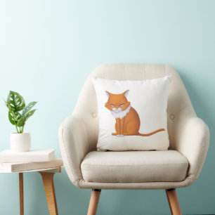 Monday Morning Cat Face Cushion