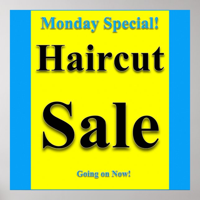 Monday Special Haircut Sale Poster Matte (Front)