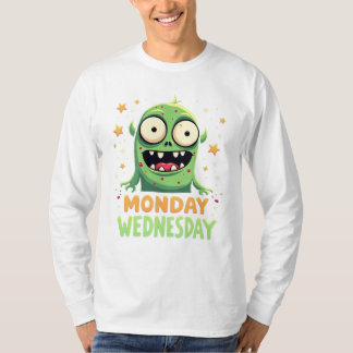 Monday to Wednesday Mood – Funny Monster Tee