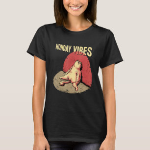 Monday Vibes Cat Monday Hater I Hate Mondays Cat T-Shirt