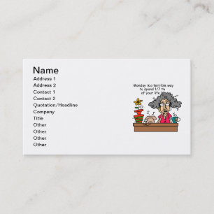 Mondays Humour Business Card