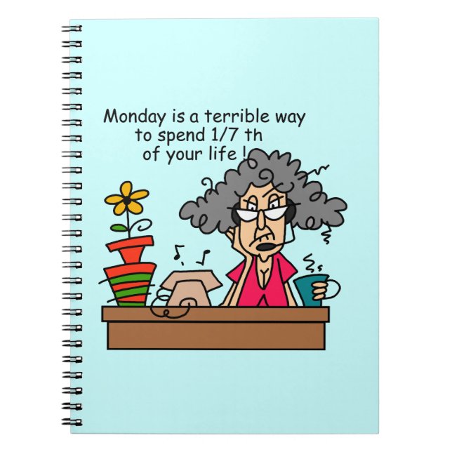 Mondays Humour Notebook (Front)