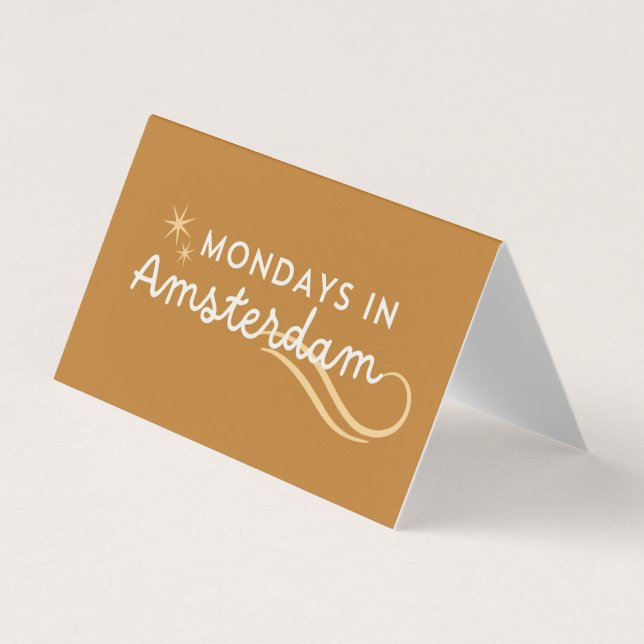 Mondays in amasterdam business card (Front)