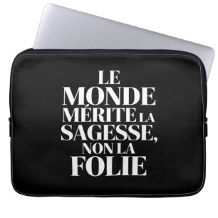 Monde sans stabilité laptop sleeve