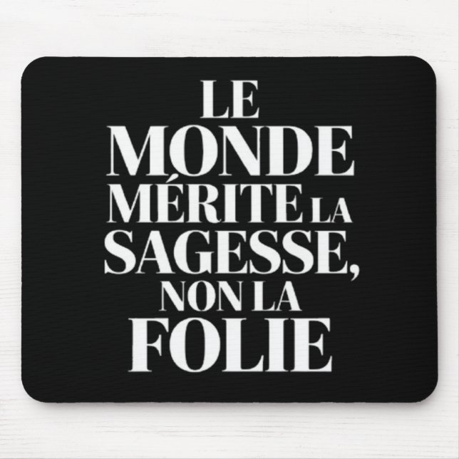 Monde sans stabilité mouse mat (Front)