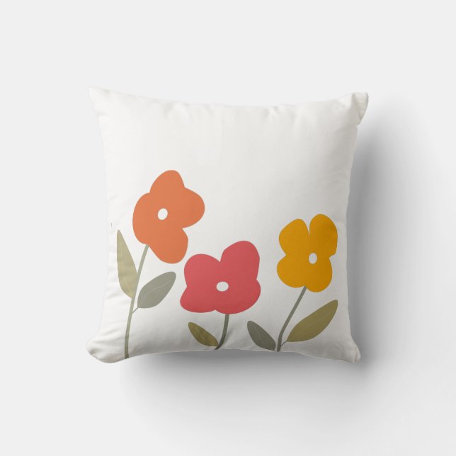 Mondern Floral Blooms  Cushion (Front)