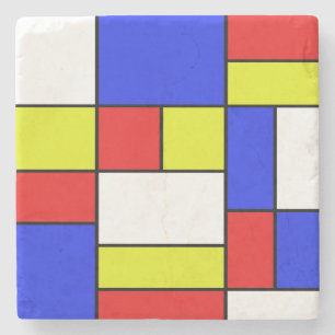 Mondriaan #19 stone coaster