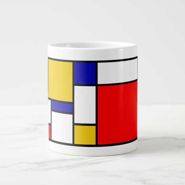 Mondrian 2 large coffee mug (Front)