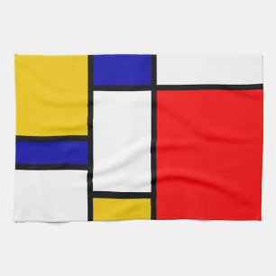 Mondrian 2 tea towel