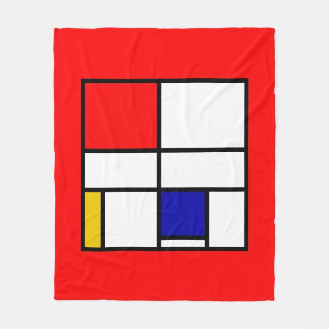 Mondrian 3 fleece blanket (Front)