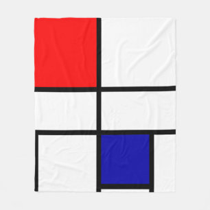 Mondrian 3 fleece blanket