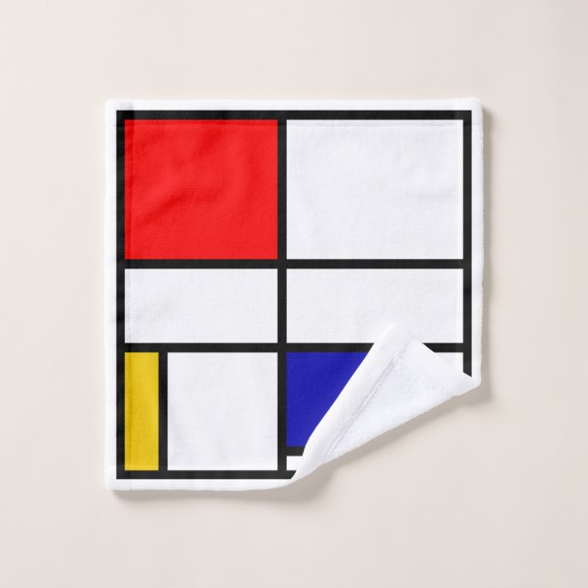 Mondrian 3 wash cloth (Wash Cloth)