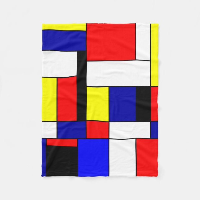 Mondrian #42 fleece blanket (Front)