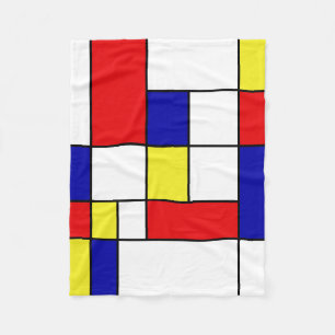 Mondrian #43 fleece blanket