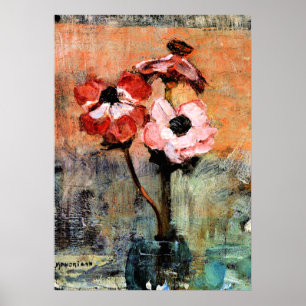 Mondrian - Anemones in a Vase Poster