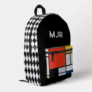 Mondrian & Argyle Geometric Printed Backpack