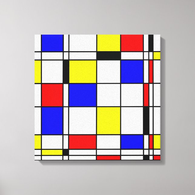 Mondrian art style canvas print (Front)