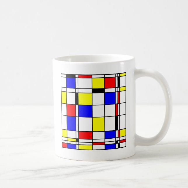 Mondrian art style coffee mug (Right)