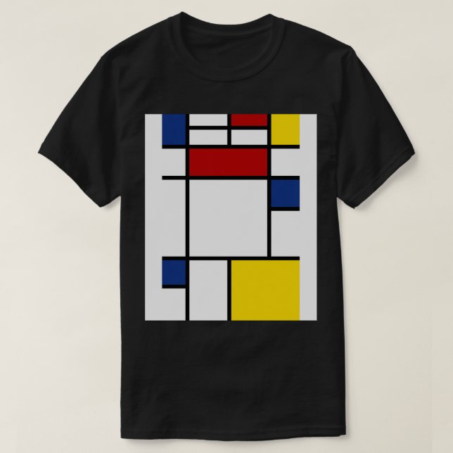Mondrian Art T-Shirt (Design Front)