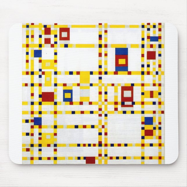 Mondrian Broadway Boogie Woogie Mouse Mat (Front)