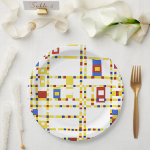 Mondrian - Broadway Boogie Woogie Paper Plate