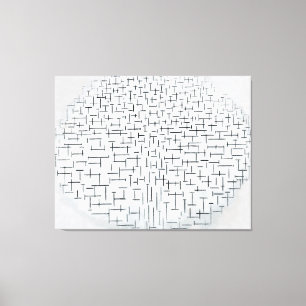 MONDRIAN COMP. 10 in B & W - Pier and Ocean 1915  Canvas Print