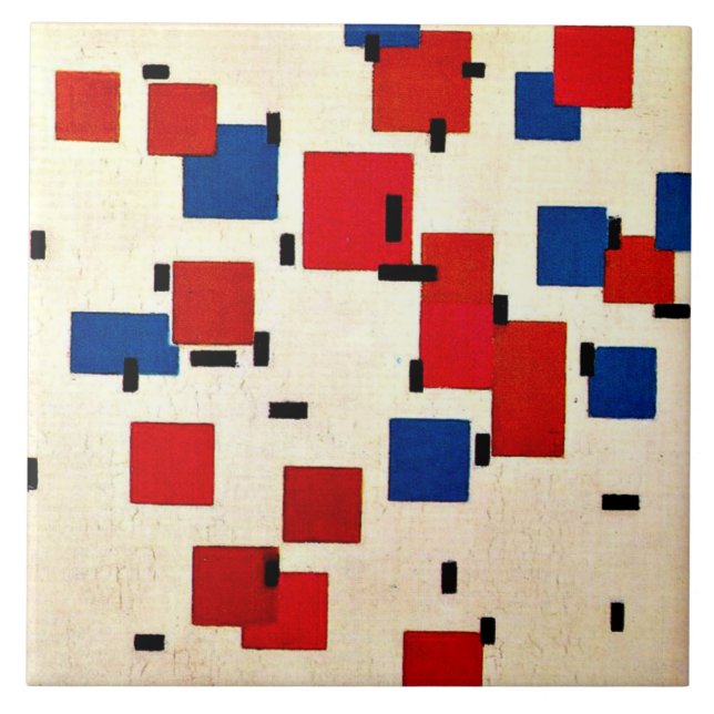Mondrian - Composition in Colour A Tile (Front)