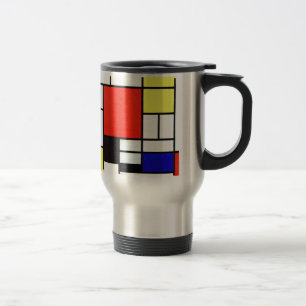 Mondrian,Composition in red, yellow, blue and blac Travel Mug