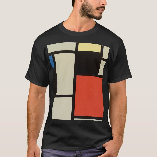 Mondrian Composition Modern Abstract Painting Art T-Shirt (Front)