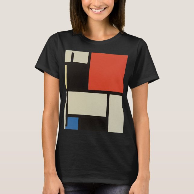 Mondrian Composition Modern Abstract Painting Art T-Shirt (Front)